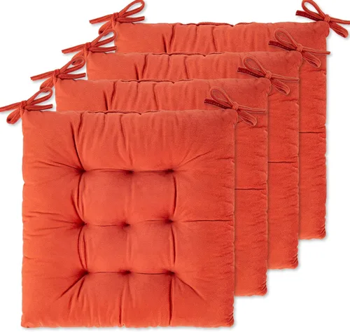 Miniatura 29 de WONDER MIRACLE - Juego de 4 cojines para sillas de comedor, sillas de oficina, autos, exteriores, patio, se pueden lavar a máquina y secar en Azul