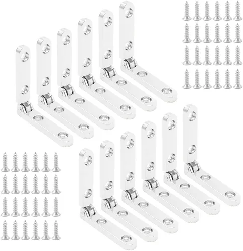 Miniatura 4 de Mini bisagras para caja de madera, joyero, caja dorada de 90 grados, bisagra de joyero con tornillos, paquete de 12 unidades, bronce