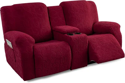 Miniatura 19 de Fundas para Sofá Reclinable Seccional Funda de Sofá para Sofá Reclinable de 3 Asientos, 5 Piezas Funda Elástica para Sofá de 3 Cojines Reclinable