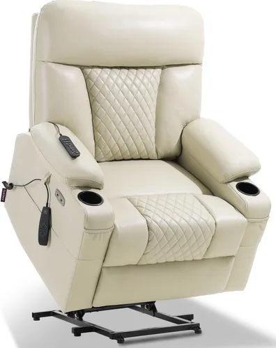 Miniatura 10 de EONIX SLRY019020 - Silla reclinable eléctrica para adultos mayores con calor y masaje, sillas reclinables eléctricas resistentes de 400 libras