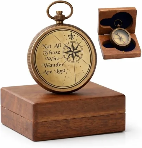 Miniatura 16 de Compass Gift for Mom/Dad, Vintage Pocket Compass Engraved with Go Confidently Customized Gifts for Women/Men, Baptism 2026 Communion Christian