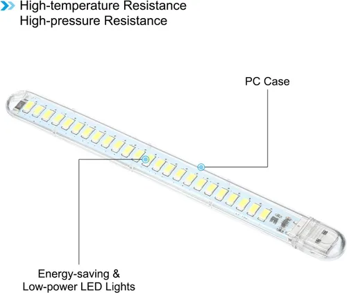 Miniatura 4 de PATIKIL Luz nocturna USB, portátil, enchufable, pequeña luz LED con 24 cuentas de lámpara con interruptor de sensor táctil, luz USB para baño