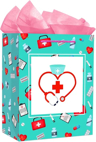 Miniatura 20 de D4DREAM Bolsa de regalo de San Valentín – Bolsa de regalo de aniversario de 13 pulgadas con papel de seda para mujeres, hombres, novio, novia, 7-1