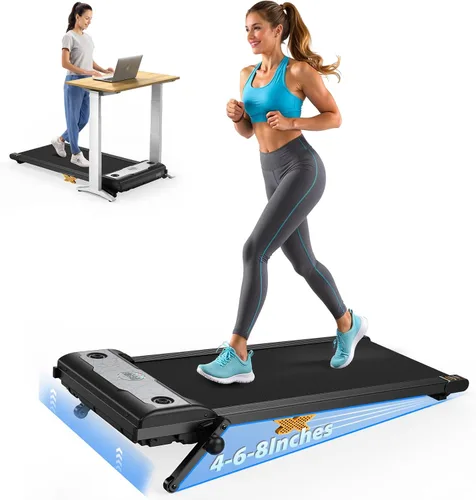 Walking Pad with Incline, 2.5HP Under Desk Treadmill, 3 in 1 Portable Treadmill with Remote Control, LED Display, Hidden Safety Switch, Mini Walking