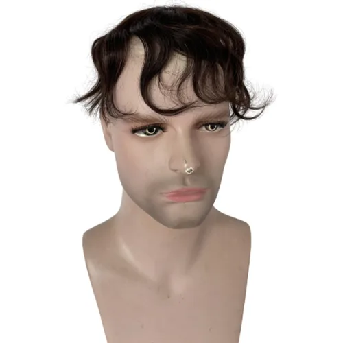 Miniatura 2 de Voloria Parche para el cabello calvo para hombres, 3.15 x 3.15 pulgadas, sistema de reemplazo de cobertura completa de piel de poliuretano