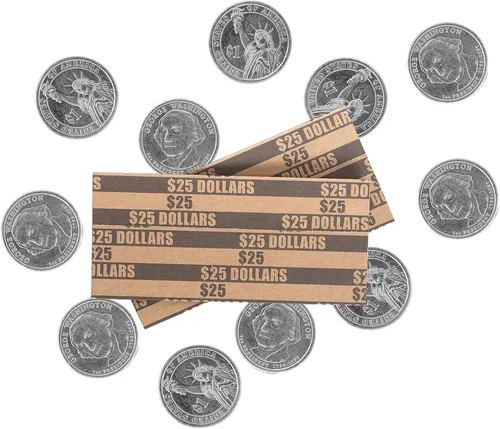 Miniatura 7 de Sumerfnt Rollos de Envoltorios para Monedas de Dólar, Solo Dólares, Rollos de Dólar Planos 110 Piezas
