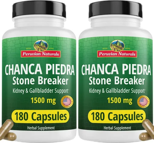 Miniatura 8 de Peruvian Naturals Chanca Piedra Stone Breaker 180 Cápsulas – Disolvente de Cálculos Renales y de Vesícula Biliar – 1500mg por Porción – Chancapiedra