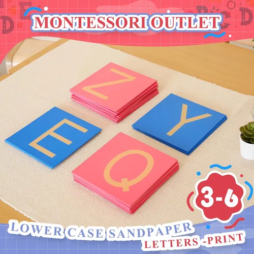 Miniatura 5 de MONTESSORI OUTLET letras de papel de lija en estuche inferior