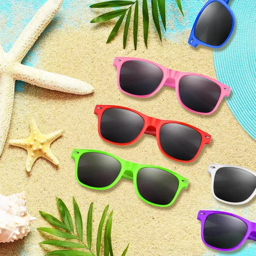 Miniatura 28 de ASTARON Paquete de 12 lentes de sol de fiesta de neón a granel para playa, boda, fiesta, piscina, suministros de fiesta