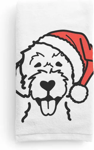 Miniatura 20 de Inkopious Santa Hat Airedale Terrier - Toalla de mano decorativa - Decoración navideña para el hogar