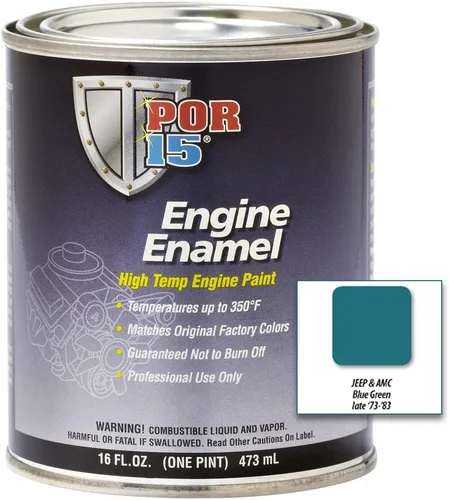 POR-15 Esmalte para motor, pintura para motor de alta temperatura, 16 onzas líquidas, AMC azul verde