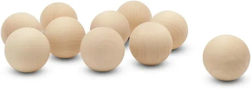 Miniatura 20 de Bolas redondas de madera de 3-1/2 pulgadas para manualidades, bola de madera dura de abedul redonda sin terminar y lisa, y esfera de madera, por