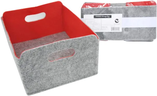 Miniatura 18 de Welaxy Cestas de almacenamiento plegables de fieltro, cubos de almacenamiento para estantes, caja de fieltro para niños, juguetes, revistas, libros