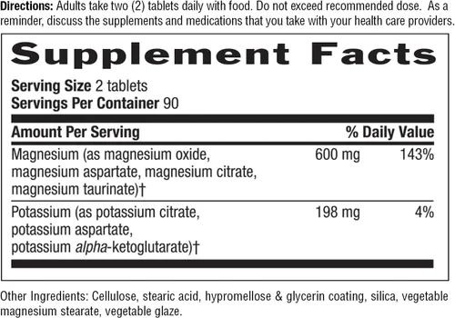 Miniatura 6 de Country Life Target-Mins Aspartato de potasio y magnesio, 600 mg/198 mg, 90 tabletas, certificado sin gluten, certificado vegano