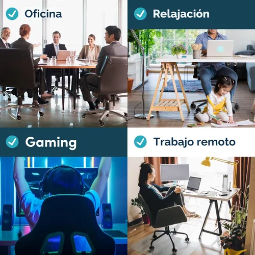 Miniatura 6 de Ruedas de silla de oficina originales de Lifelong (como se vio en CNN) Ruedas de repuesto de goma para sillas de oficina para suelos de madera dura