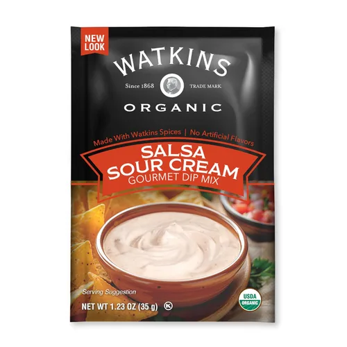Miniatura 2 de Watkins Mezcla de inmersión gourmet orgánica, salsa y crema agria, paquetes de 1.23 onzas, paquete de 12