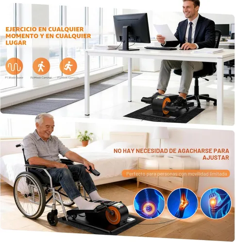 Miniatura 5 de Under Desk Elliptical Machine, Electric Elliptical Leg Exerciser for Senior, Quiet and Compact Electric Seated Pedal Exerciser for Home with
