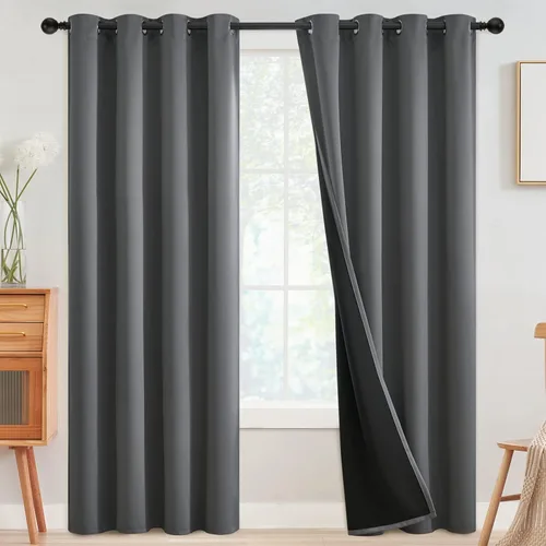 Miniatura 118 de SimpleHome - Cortinas opacas 100% para recámara, cortinas de ventana con ojales beige, con aislamiento térmico, cortinas de oscurecimiento