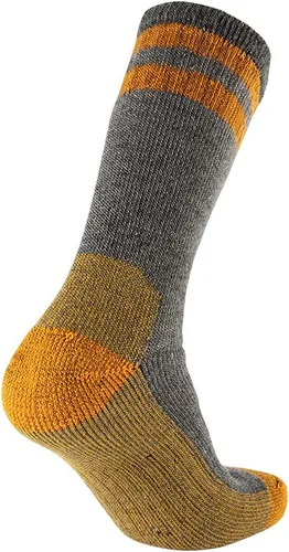 Miniatura 6 de Cerebro Calcetines de lana merino para hombre, calcetines acolchados a media pantorrilla que absorben la humedad, calcetines de senderismo