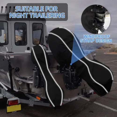 Miniatura 3 de Cubierta completa para motor fuera de borda 600D resistente a la decoloración y a las grietas, cubierta de motor de barco resistente al agua y a