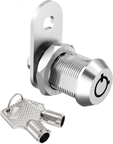 Paquete de 1 cerradura de gabinete con llaves, cerraduras tubulares de leva de 5/8 pulgadas con llave similar, cerradura de RV para armarios de Negro