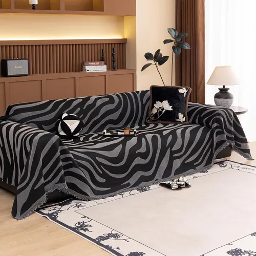 Miniatura 15 de DREAMINGO Fundas de sofá para sofá, estilo bohemio, geométrico y jacquard vintage, de 2 plazas, antideslizante, protector de muebles de felpilla