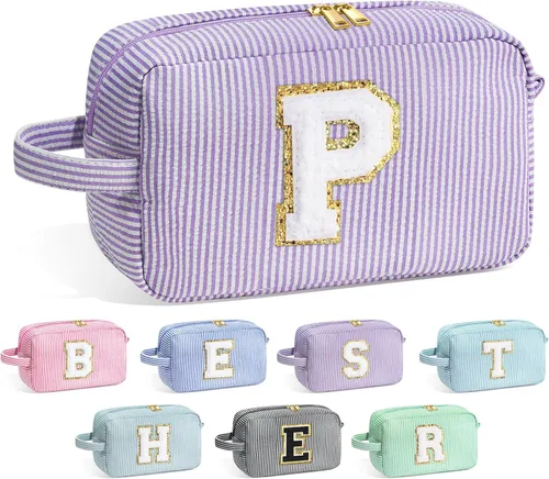 Miniatura 112 de Bolsa de Maquillaje con Inicial YOOLIFE - Regalos de Cumpleaños para Mujeres, Niñas, Mamá, Hija, Amigas, Hermana, Maestra, Regalos de Propuesta