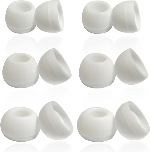 Puntas universales de silicona para orejas/auriculares, puntas de repuesto para boquilla de 0.197 in-0.276 in, 6 pares (S/M/L), aislamiento de ruido