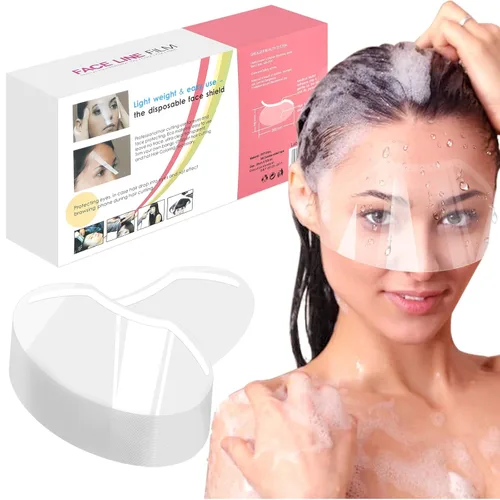 Miniatura 10 de EBANKU 50 unidades de protectores faciales de ducha Microblading, protectores faciales desechables, máscaras de maquillaje para laca