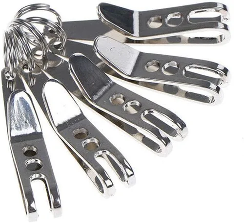 Miniatura 5 de Acxico Mini EDC Gear Pocket Suspensión Clip Percha Herramienta Llavero Llavero, Blanco