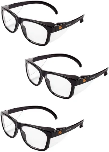 Miniatura 9 de KleenGuard™ V30 Maverick Eye Protection (49309), with KleenVision™ Anti-Fog Coating, Clear Lenses, Black Frame