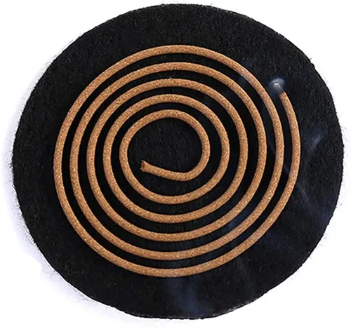 Miniatura 6 de 5 unids quemador de incienso negro ceniza colector pad 1.772 in estera ignífuga alta temperatura almohadilla de algodón fuego quemador de incienso