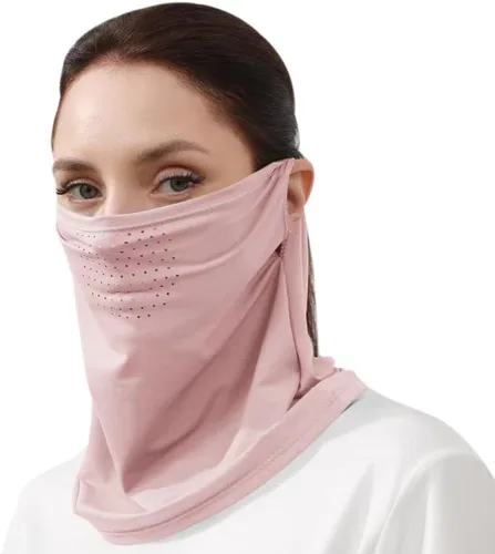 Miniatura 17 de Protector facial unisex UV multiusos protector para el cuello, polaina elástica para la cara con bucles para las orejas