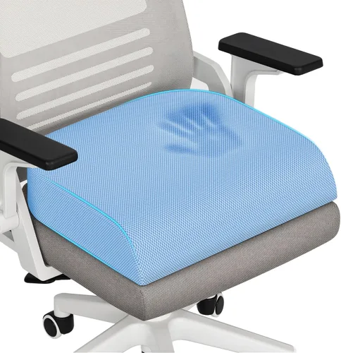 Miniatura 22 de TranquilRelax - Cojín grande para asiento de espuma viscoelástica para largas horas de sentado en silla de oficina, asiento de coche, almohadilla