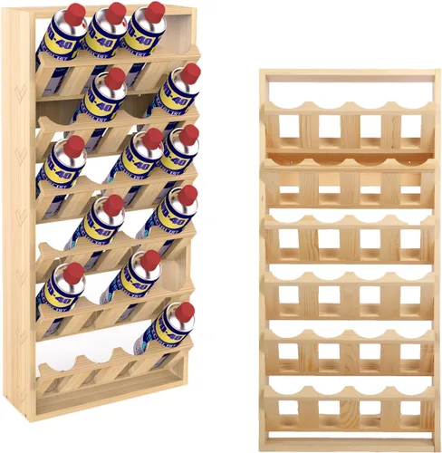 Nisorpa Soporte para 24 latas de pintura en aerosol o lubricante, estante para latas de aerosol de 6 niveles, estante de almacenamiento de latas de