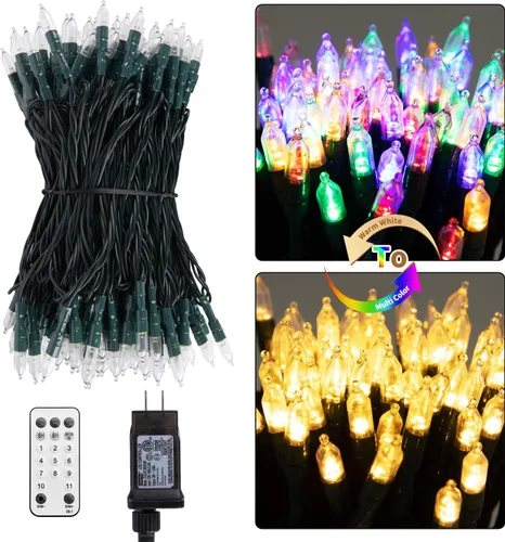 Miniatura 14 de Minetom Guirnalda de luces de Halloween para exteriores, 39 pies, 100 luces LED impermeables de Navidad con 8 modos de iluminación para Halloween