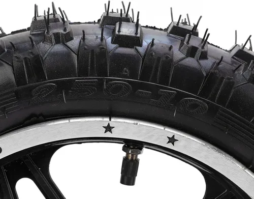 Miniatura 4 de Rueda de freno de disco para neumáticos traseros, rueda trasera de metal de goma 2.5‑10 con rueda dentada de disco y conjunto de neumáticos