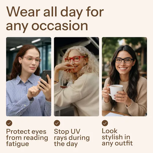 Miniatura 6 de Gaoye Gafas de Lectura con Bloqueo de Luz Azul, Lectores con Bisagra de Resorte para Mujeres Filtro Antideslumbrante Gafas Ligeras