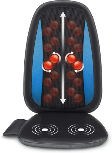 Miniatura 2 de Comfier Paquete de masajeador de mano de masaje de espalda Cojín de asiento de masaje de tejido profundo, almohadilla de silla de masaje