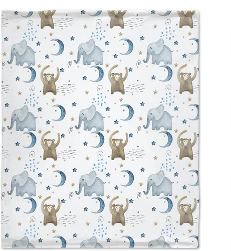 Miniatura 13 de Bonita manta de franela de elefante, ultra suave y acogedora, manta de forro polar ligera y mullida, manta de felpa cálida para sofá, cama, 30 x 40