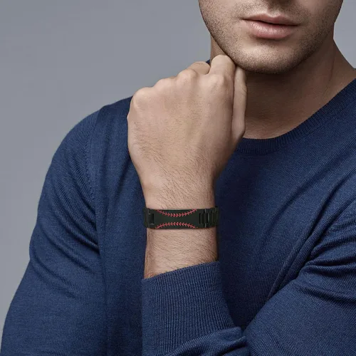 Miniatura 3 de VNOX Béisbol fútbol fútbol americano regalos de baloncesto para hombres y niños pulsera de béisbol personalizada con cita de inspiración grabada