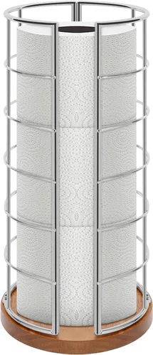 Miniatura 14 de NearMoon Soporte organizador de papel higiénico, almacenamiento de 3 rollos de papel higiénico, accesorio de baño de metal, soporte de rollo Dorado