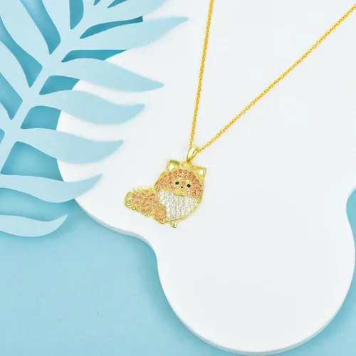 Miniatura 88 de Collares con colgante de perro de plata de ley S925 – 24 razas corgi/husky/labrador/pastor para mujer