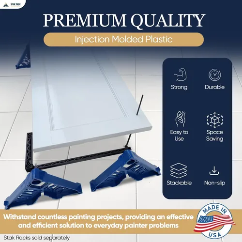 Miniatura 3 de Stak Rack Juego de soportes para gabinetes Herramienta de accesorio para pintores 6 en 1 Diseño de apilamiento Pintura de puertas