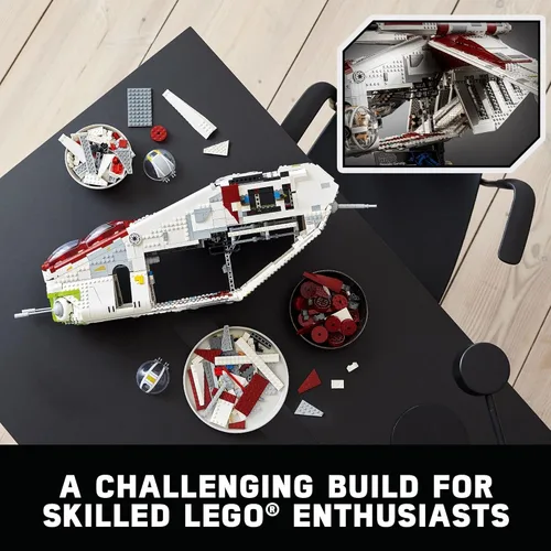 Miniatura 4 de Lego Star Wars Republic Gunship 75309 UCS Kit de modelo de exhibición para adultos para construir, serie de coleccionista definitiva, idea de regalo