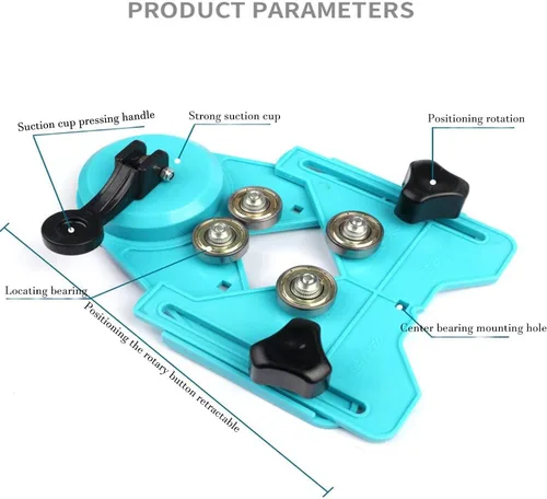 Miniatura 5 de Utoolmart Guía de taladro de plástico ajustable con ventosa Bits de núcleo Posicionador agujero localizador de sierra para baldosas cerámicas