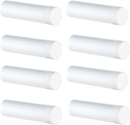 JQK Tope de puerta, 2-7/8 pulgadas, acero inoxidable 304, amortiguador de sonido, tope de puerta, parachoques de pared, paquete de 8, blanco,