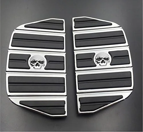 Miniatura 5 de XKMT-Kit de inserción de estribo de pasajero de zombi de calavera cromada, forma tradicional, compatible con modelos Touring, FLHT, FLT, FLTR, FLHR
