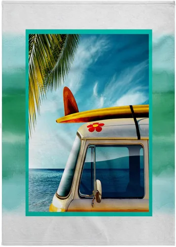 Miniatura 7 de 3dRose - Vintage Van with Surfboard - Towel - (twl-99540-3)