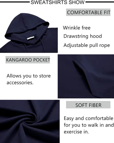 Miniatura 5 de COOFANDY Conjunto deportivo de 2 piezas para hombre, conjunto deportivo casual con capucha